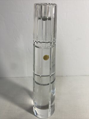 Rosenthal Crystal Candle Holder Vintage Heavy Tall 9-3/4 2lb 10oz Etched Marking