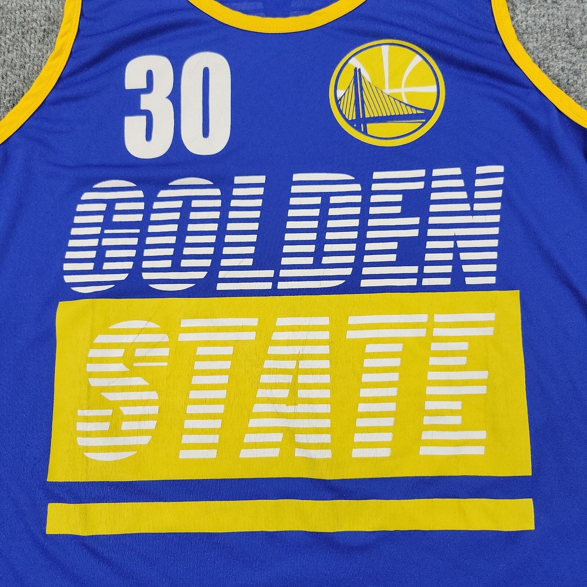 adidas × NBA GSW Lee #10 Basket Tank-top Golden State Warriors Tank Top Shirt Men Large Blue NBA