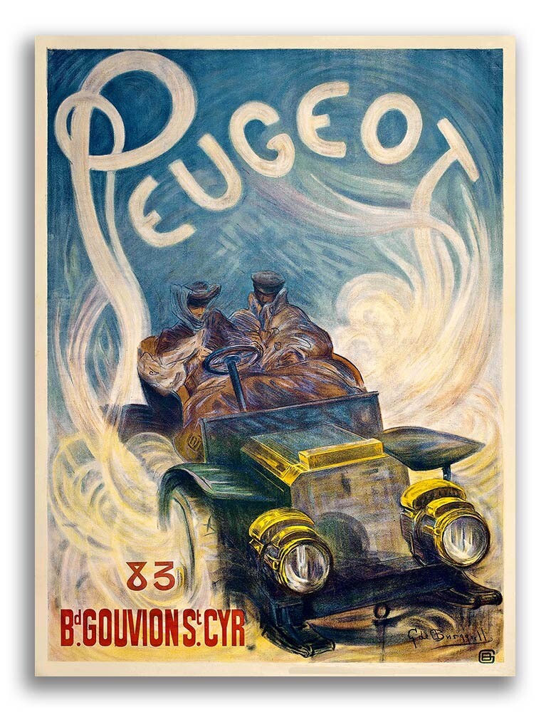 Peugeot 1904 Classic Automobile Advertising Poster - 24x32 | eBay