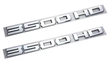 2x 3500HD 3500 HD ABS Letter Emblem 3D Badge logo Nameplate Chrome