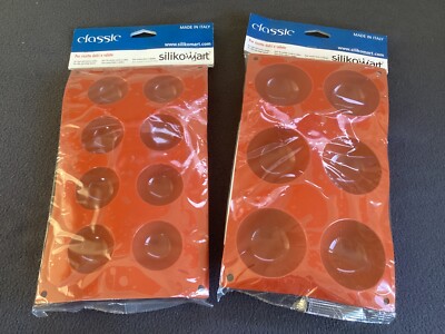 Silikomart SF002 Silikon Halbkugel Ø70 H x 35 mm B & SF004 50 mm x 25 mm