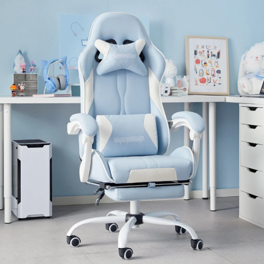 Furniture Gaming Chair Pastel Blue Exlonjet Kawaii Light Blue