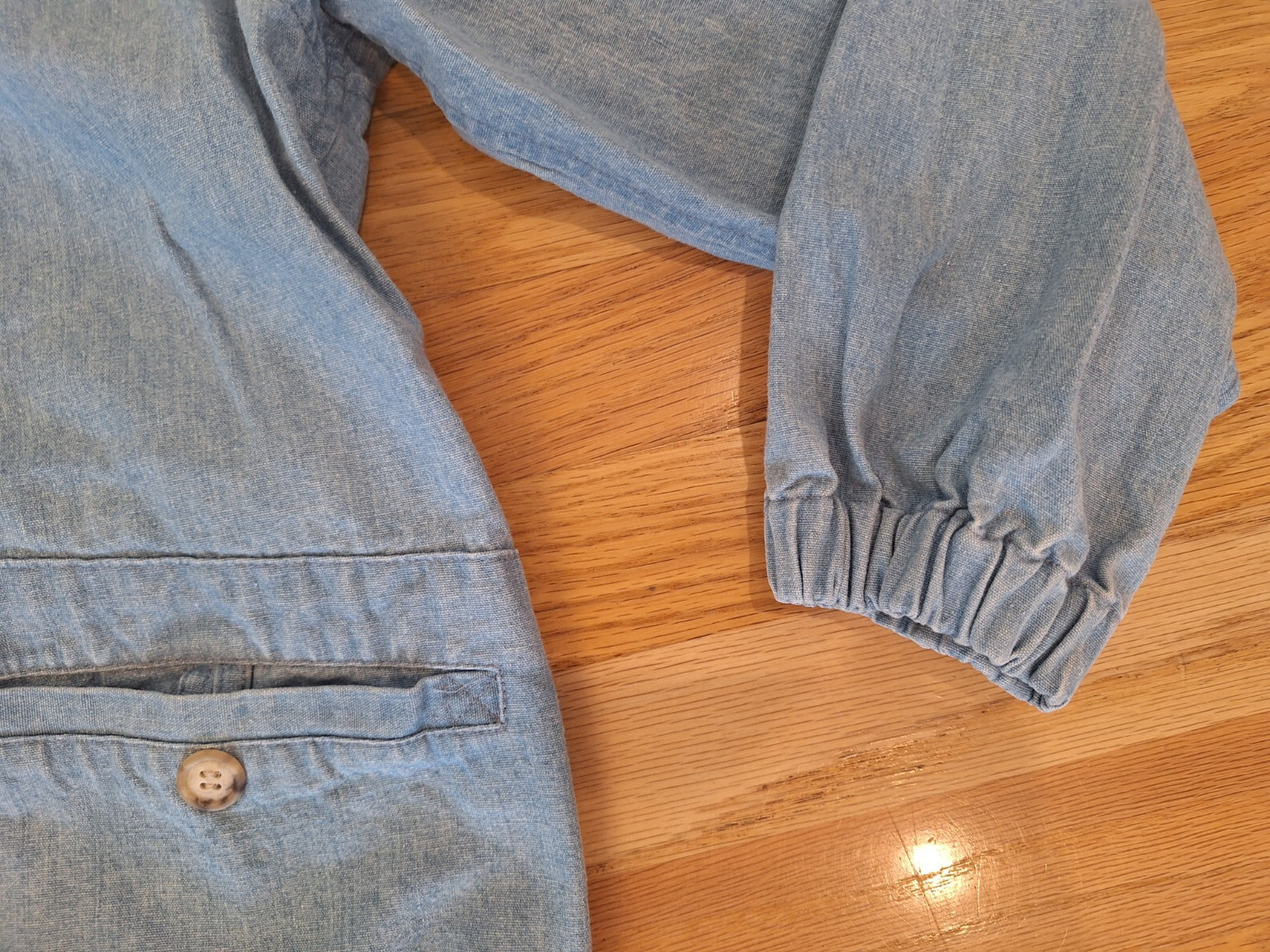 Vintage Mens Regatta Boxy Baggy Denim Hoodie Jacket Full Zip Blue 80s 90s Rare S image 4