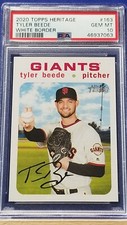 Tyler Beede - 2020 Topps Heritage White Border   PSA 10 
