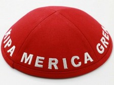 KIPA MERICA GREAT kippah Jewish TRUMP yarmulke MAKE AMERICA GREAT AGAIN MAGA 17