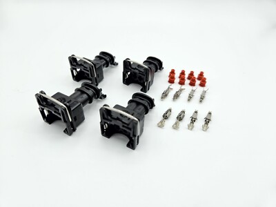 2 Pin JPT Ev1 Fuel Injector Connector Terminal Kit for Bosch, Siemens 4Cyl Set