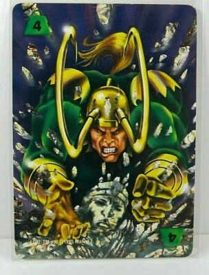 1995 MARVEL OVERPOWER Loki Card Game Fleer Marvel Universe Thor Avengers