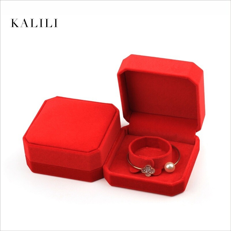 1.6x3.5x3.5" Deluxe VELVET Bangle Bracelet Watch Presentation Jewelry Gift Box