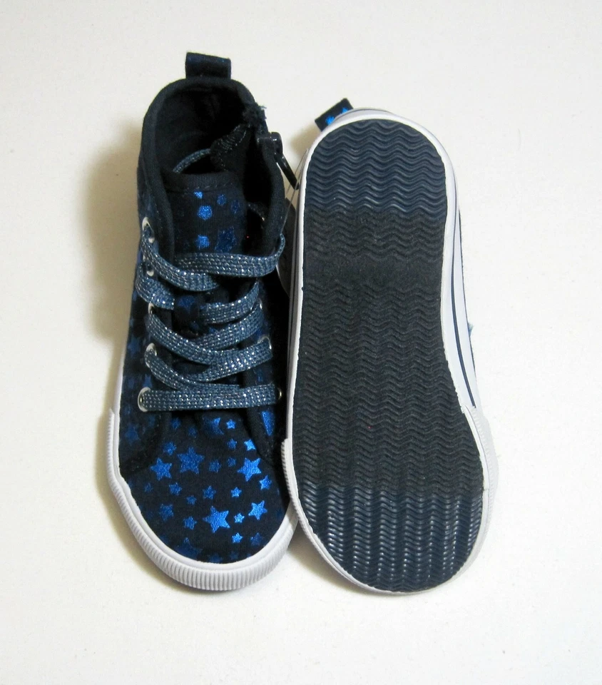 NUEVO CON ETIQUETAS, Zapatillas altas Jean azul marino, Circo para niñas pequeñas Foto 2 de 4