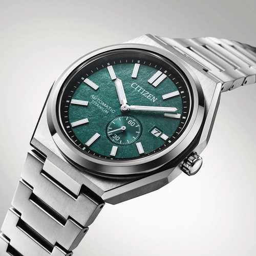 Citizen NJ0180-80X Automatik Dark Green Sapphire Titan Edelstahl Uhr - Bild 4 von 7