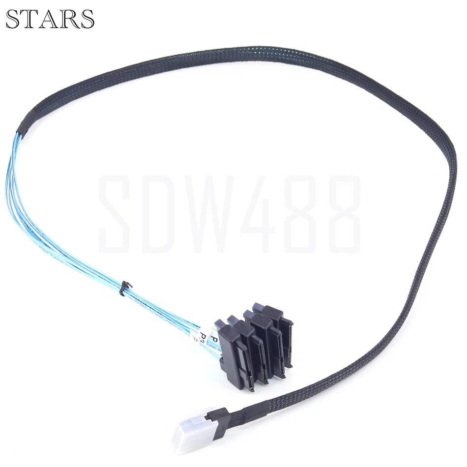 3FT 1M 36Pins SAS SFF-8087 to  (4) SFF-8482 Connectors With SATA Power Cable - Image 2 of 4