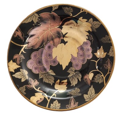 Yamasen Gold Collection Fine Porcelain Saucer, Grapevine Pattern