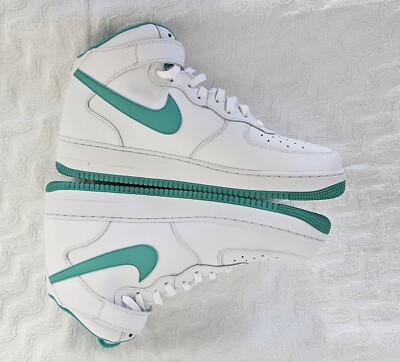 Nike Air Force 1'07 Mid White Clear Jade US Men's Size 14 | eBay