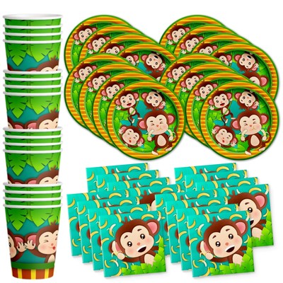 Monkey Birthday Party Supplies Jungle Animal Party Supplies Zoo Animal Party Sup
