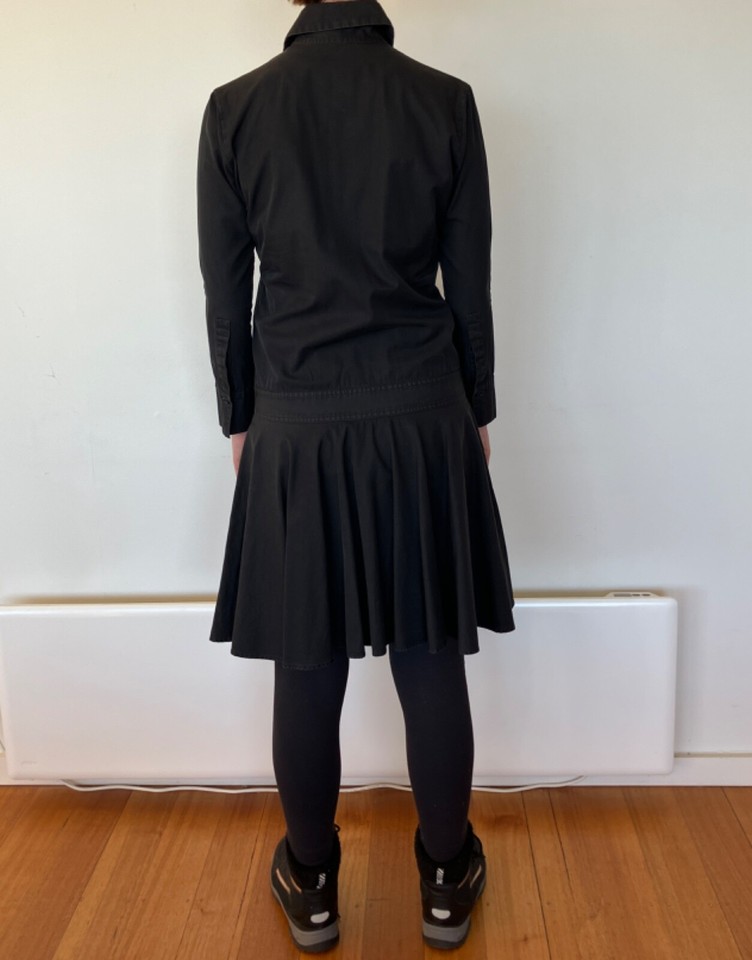 Jupe Cercle Complète Noire Yohji Yamamoto - Taille L, Vintage En Excellent état, Taille Haute