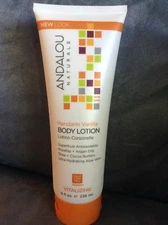 ANDALOU NATURAL MANDARIN VANILLA VITALIZING BODY LOTION 8 OZ TUBE - NEW