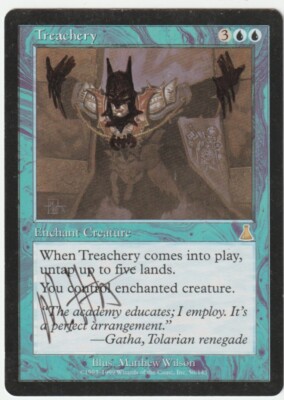 Urza's Destiny  MTG  Treachery  ARTIST ALTERED SIGNED by Matthew Wilson