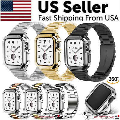 #ad #ad Stainless Steel For Apple Watch iWatch Band 8 7 6 5 4 3 2 SE 38 41 40 42 44 45mm $11.89