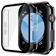 2 Pack Tempered Glass Case Compatible for Apple Watch SE 3 2025 SE 2 SE Ser...