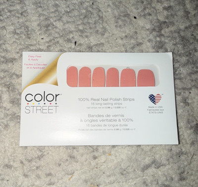 Color Street 100% Real Nail Polish Strips, Pink, 16 Long-Lasting Strips