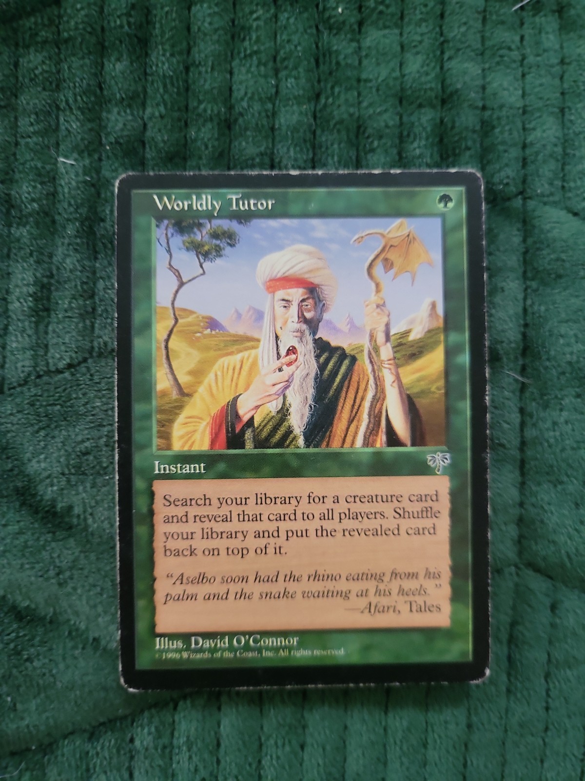 Worldly Tutor Uncommon Mirage Magic: The Gathering Cards