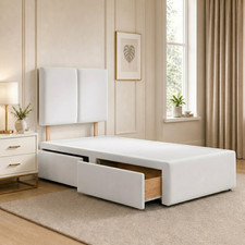 NEW 3FT SINGLE DIVAN BED PLUSH MEMORY FOAM MATTRESS WITH HEADBOARD KIDS & ADULTS
