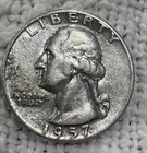1957 P Silver HIGHER GRADE XF Washington Quarter