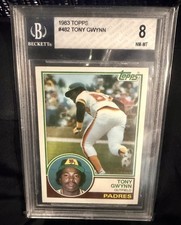 1983 Topps Tony Gwynn #482 Padres Rookie Card  BGS 8 Beckett. rookie card picture