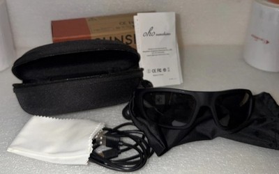 Oho Sunshine Smart Glasses 5.2 Wireless Elite Model Case Cloth All Black