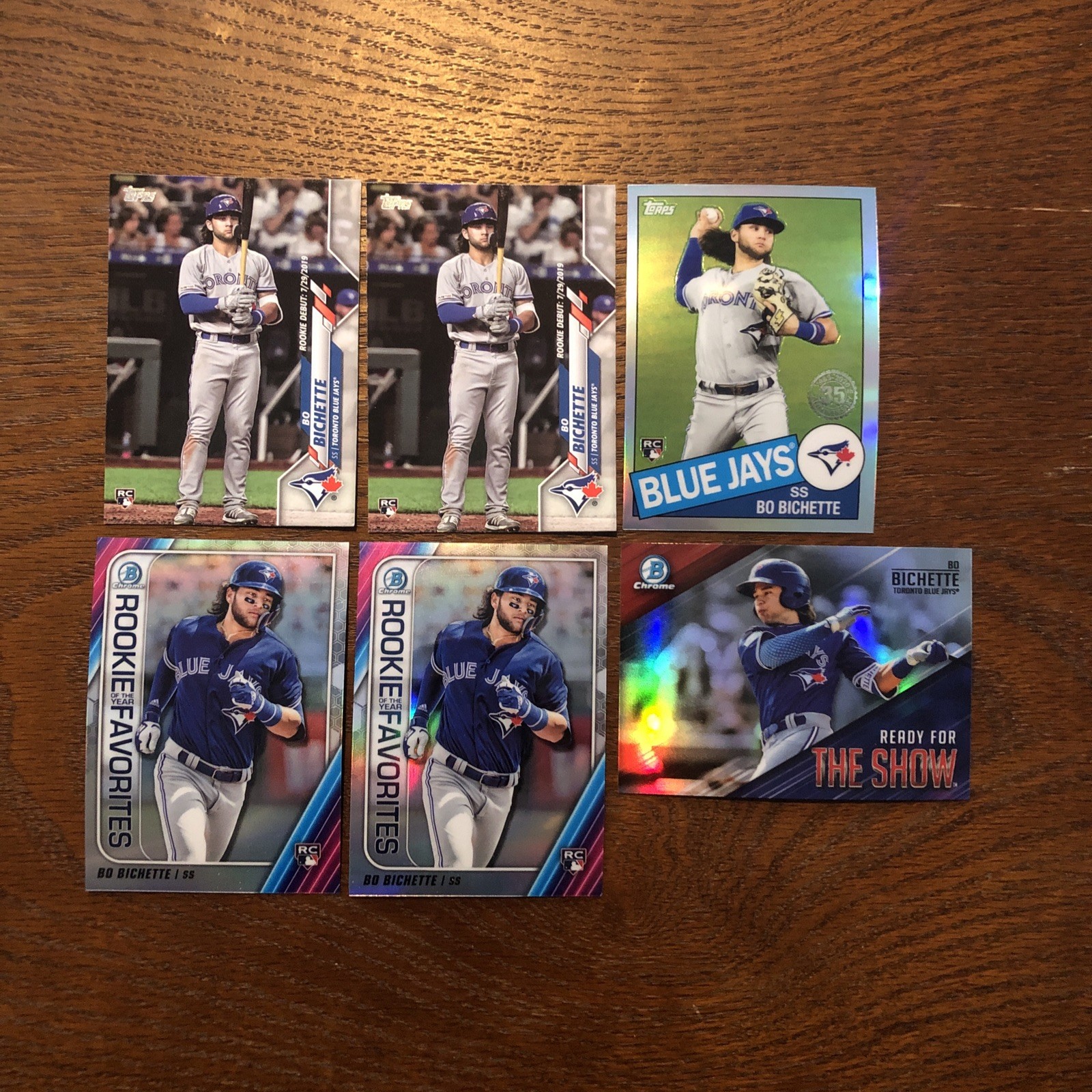 bo bichette 6 Card Rookie Lot RC Topps Bowman See Description