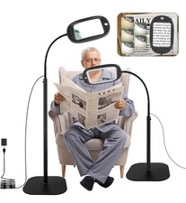10X 30X Hands Free Magnifying Glass with Light  Stand. Reading Repair  Sewing