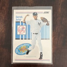 Score 1993 Derek Jeter Draft Pick #489 Rookie New York Yankees Base Set Card. rookie card picture