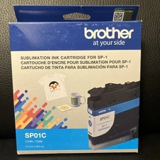 Brother SP01C Standard Capacity Sublimation Ink Cartridge CYAN 08/25 Bag Sealed