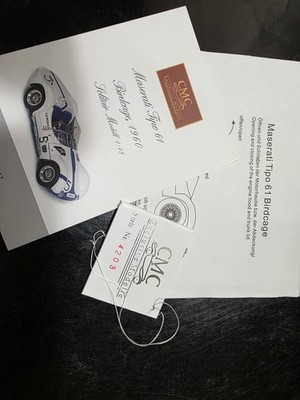 CMC 1960 Maserati Tipo 61 Birdcage Seiger 1000 1:18 Scale Diecast