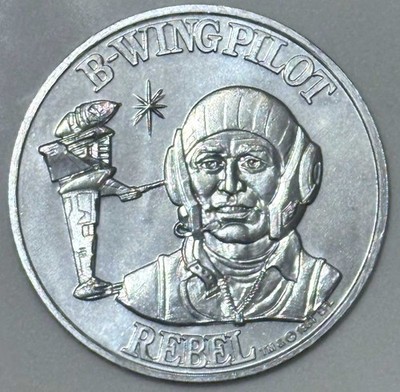 1984 STAR WARS B-WING PILOT Power of the Force POTF original Kenner COIN 