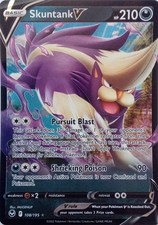 108/195 SKUNTANK V ULTRA RARE SILVER TEMPEST POKEMON CARD