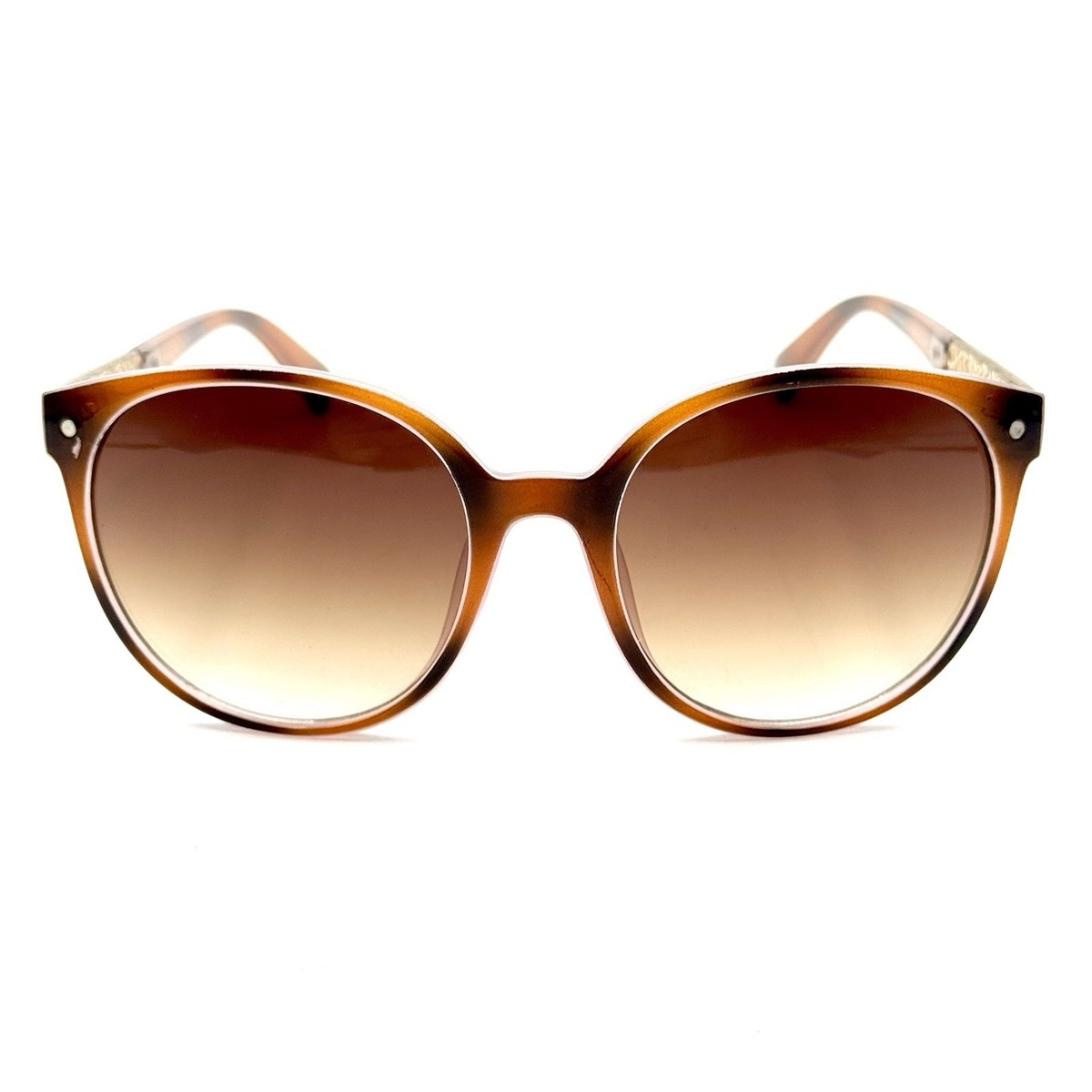 Tahari Stylish Tortoiseshell Sunglasses Tahari TH657 Brown Tort and Gold Cateye Sunglasses for Women  main image 3