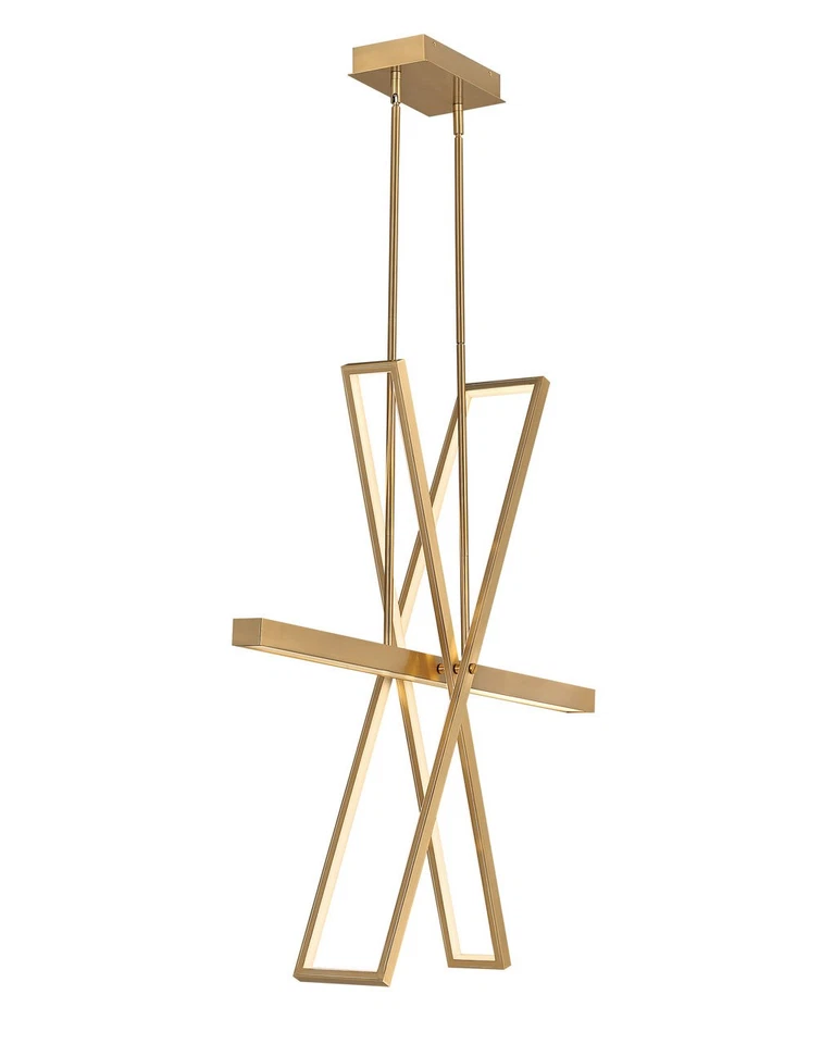 Fredrick Ramond FR34806 相切灯 36 英寸宽 LED 线性吊灯 - 黄铜 — 第 4/4 张图片