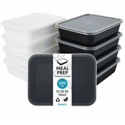 Enpack 1 Fach Meal Prep Boxen - Lunchbox auslaufsicher Frischhaltedosen BPA-Frei