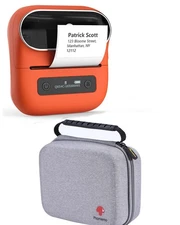 Phomemo M220 Label Maker + with 1 Case, 3.14 Inch Bluetooth Thermal Label Pri...