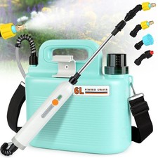 Electric Garden Sprayer 1.6 Gallon - Battery Powered Weed Wtih 3 Cyan