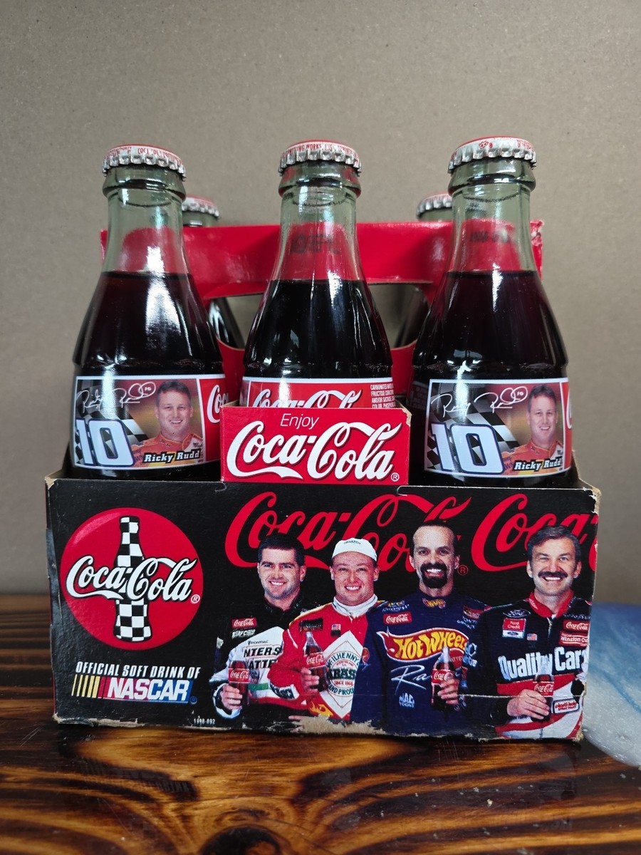 コカコーラ　1996 アトランタ五輪　クリアボトル 1996 Ricky Rudd Nascar 8oz Unopened Glass Coca-Cola Bottles w