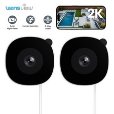 2Pack Wansview 3MP 2K Window Camera WiFi6 Indoor Security Camera for Smart Home