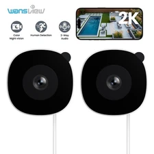 2Pack Wansview 3MP 2K Window Camera WiFi6 Indoor Security Camera for Smart Home