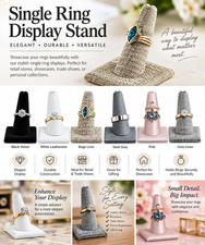5-Pack Single Finger 2"x2"x2.25"H Showcase Finger Ring Display Finger...