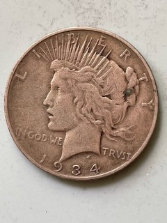 1 Dollar USA American Eagle Liberty 1934 Silber