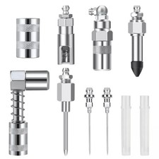 8pcs/Set Grease Gun Injector Needle Dispenser Nozzle 90 Degree Coupler Adapter