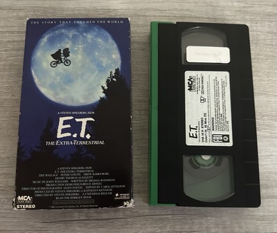 E.T. The Extra Terrestrial VHS 1982 Rare Green and Black Tape Spielberg 