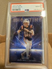 2025 Score Drake Maye Showtime Case Hit- SP PSA GEM MINT 10