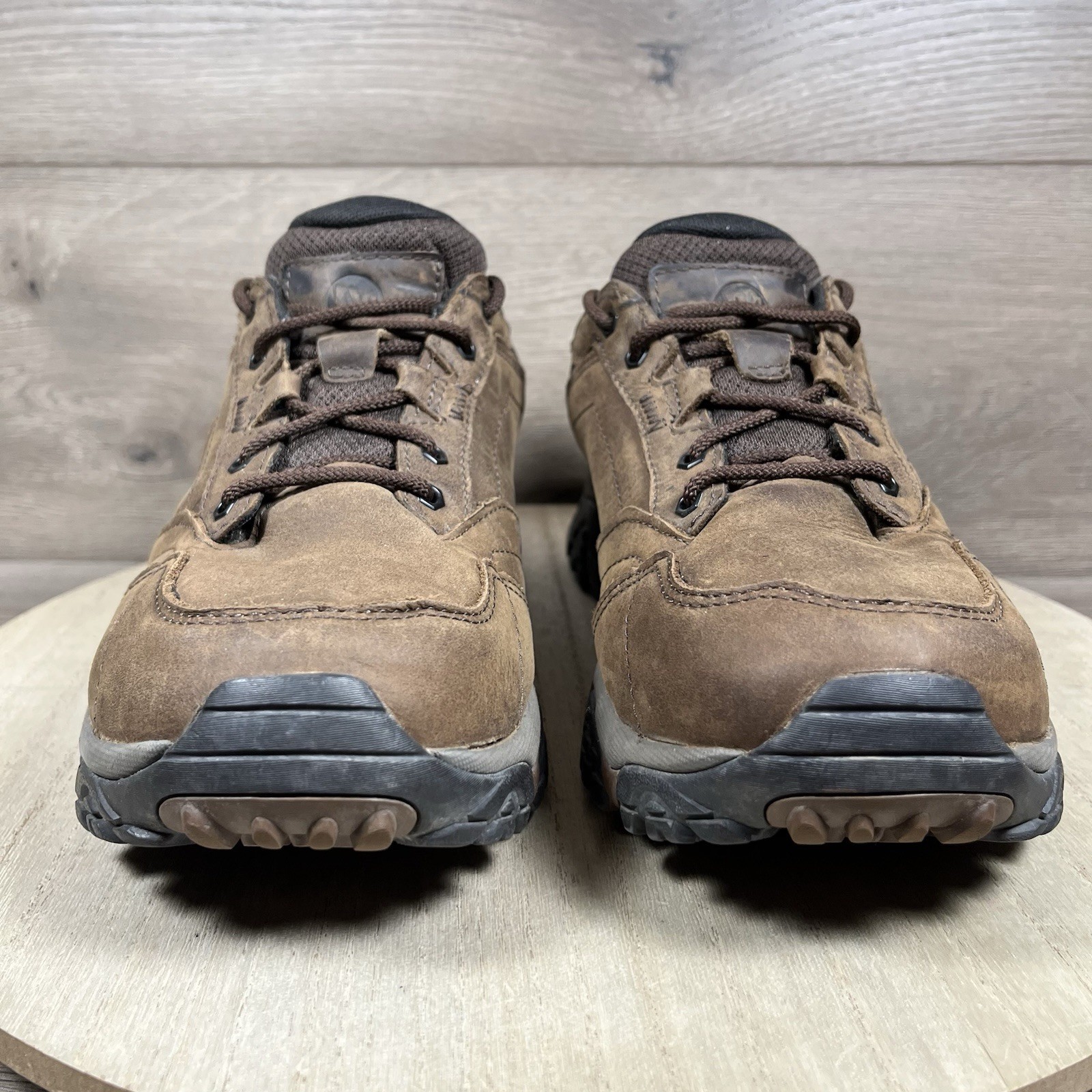 Scarpe da trekking Merrell Moab Adventure Dark Earth in pelle marrone J91825 da uomo taglia 10